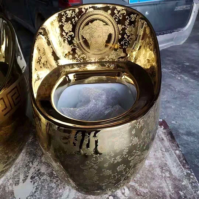 Custom made without water tank round european royal luxury ceramic wc siphonic one-piece gold toilet bowl
Custom made without water tank round european royal luxury ceramic wc siphonic one-piece gold toilet bowl