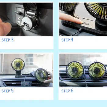Universal Adjustable Angle Dual Head Powered 3-Speed Adjustable Car Dashboard Cooling Air USB Fan for SUV Vehicles Home Office
Universal Adjustable Angle Dual Head Powered 3-Speed Adjustable Car Dashboard Cooling Air USB Fan for SUV Vehicles Home Office
