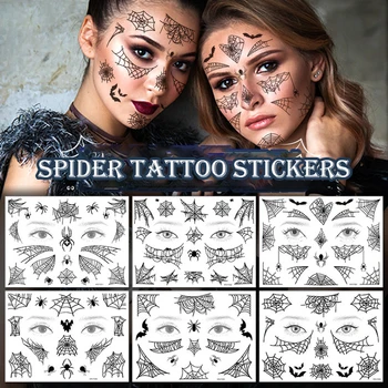 Face Tattoo Sticker Spider Web Halloween Tattoo Sticker Waterproof Personality Diablo Style Face Sticker Masquerade Makeup Tool
Face Tattoo Sticker Spider Web Halloween Tattoo Sticker Waterproof Personality Diablo Style Face Sticker Masquerade Makeup Tool