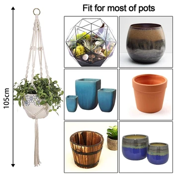 New Macrame Plant Hangers 6 Pack, Plant Pot Holder Handmade Cotton Rope Hanging Planter Basket For Indoor Outdoor Home Decoratio
New Macrame Plant Hangers 6 Pack, Plant Pot Holder Handmade Cotton Rope Hanging Planter Basket For Indoor Outdoor Home Decoratio