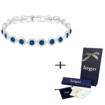 SWA 2019 New ANGELIC Bracelet Shining Charming Blue Crystal Elegant Simple Jewelry For Girlfriend Best Birthday Romantic Gift
SWA 2019 New ANGELIC Bracelet Shining Charming Blue Crystal Elegant Simple Jewelry For Girlfriend Best Birthday Romantic Gift