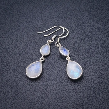 StarGems Natural Rainbow Moonstone Handmade 925 Sterling Silver Earrings 1.75" D6560
StarGems Natural Rainbow Moonstone Handmade 925 Sterling Silver Earrings 1.75" D6560