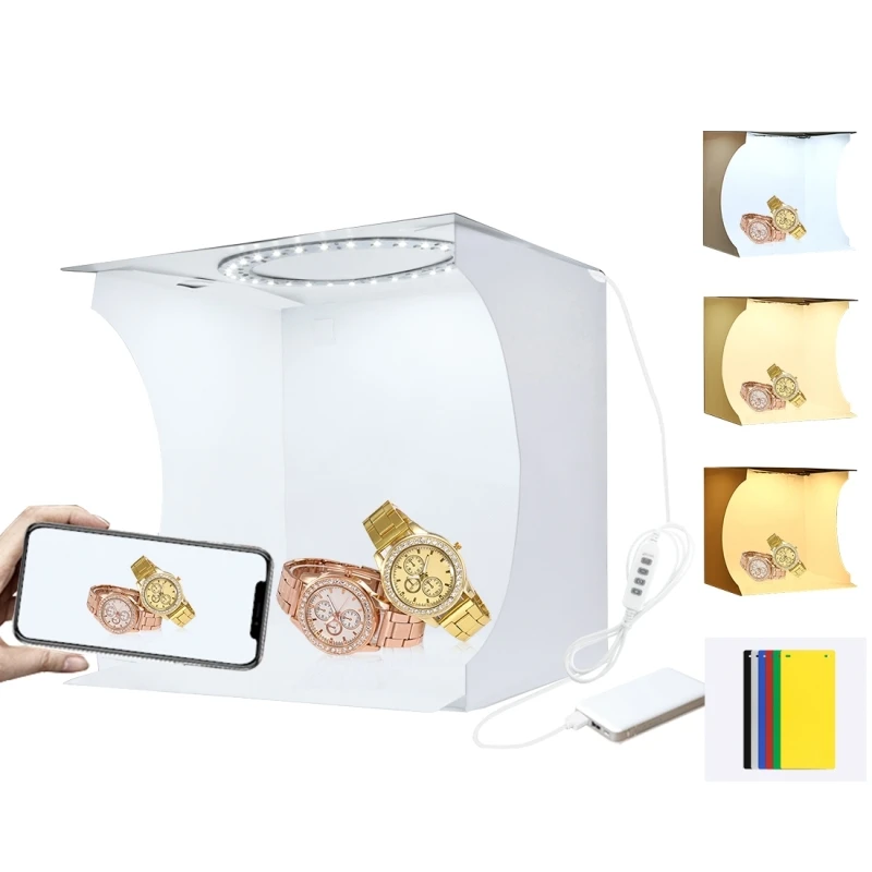 Portable Folding Lightbox Photo Studio Shooting Tent Box Mini Photography Softbox Light Box With 3 Color Ring Light 6 Backdrops
Portable Folding Lightbox Photo Studio Shooting Tent Box Mini Photography Softbox Light Box With 3 Color Ring Light 6 Backdrops