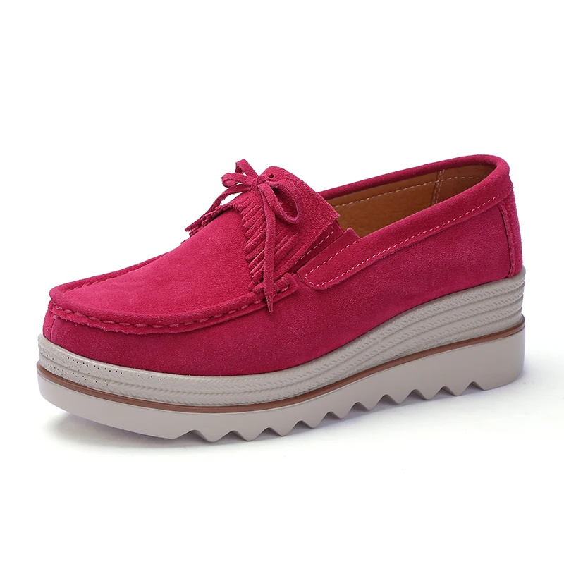 New Women's Tassel Bowtie Loafers Suede Wedges Pumps Ladies Platform Thick Bottom Female Footwear Spring Casual Creepers Shoes 
New Women's Tassel Bowtie Loafers Suede Wedges Pumps Ladies Platform Thick Bottom Female Footwear Spring Casual Creepers Shoes