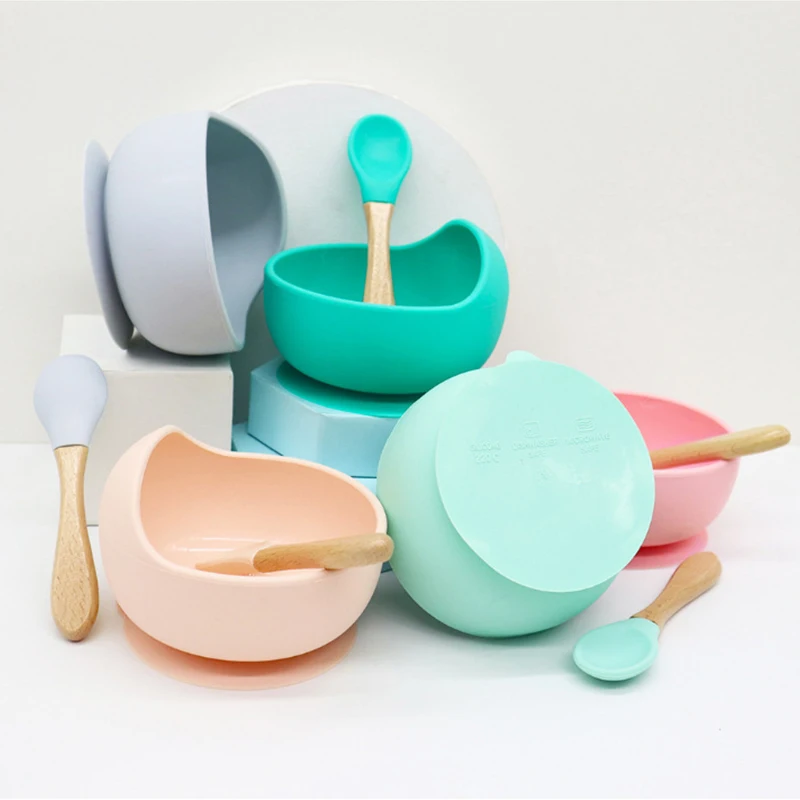 Silicone Baby Feeding Bowl Set Baby Silicone Bowl Learning Dishes Suction Bowl Set Wood Spoon Non-Slip Baby Bowl Baby Plate
Silicone Baby Feeding Bowl Set Baby Silicone Bowl Learning Dishes Suction Bowl Set Wood Spoon Non-Slip Baby Bowl Baby Plate