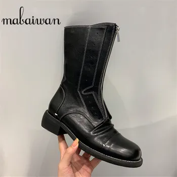 Mabaiwan 2020 Fashion Black Women Ankle Boots Front Zipper Round Toe Sewing Shoes Women High Heels Militares Knight Short Boots
Mabaiwan 2020 Fashion Black Women Ankle Boots Front Zipper Round Toe Sewing Shoes Women High Heels Militares Knight Short Boots