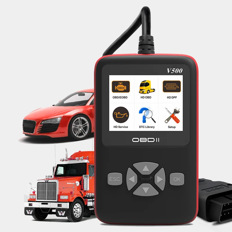 Диагностический прибор OBD2 для грузовиков и автомобилей, 2019 дюйма, цветной дисплей, считыватель кодов автомобиля, диагностический инструмен...
Диагностический прибор OBD2 для грузовиков и автомобилей, 2019 дюйма, цветной дисплей, считыватель кодов автомобиля, диагностический инструмен...