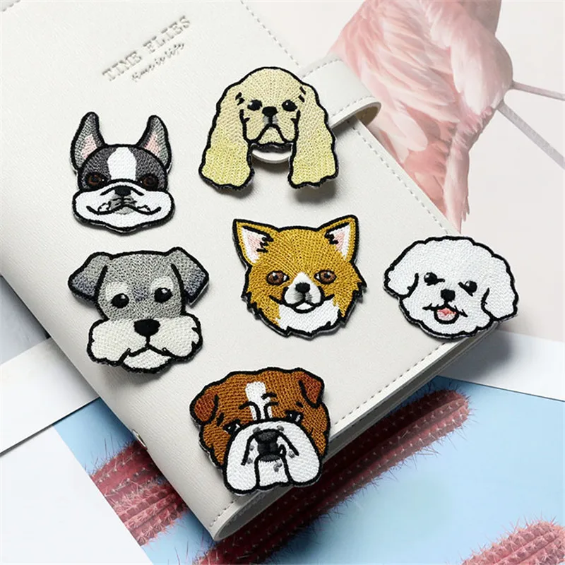 Description Picture 3 of itemAHYONNIEX 1 Piece Dog Embroidery Repair Patches Bag Jacket Jeans Cartoon Iron On Patches for Clothes Cute DIY Glue Sticker