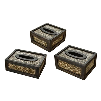 Wood living Room Tissue Box Bamboo Braided Tray Retro Paper Pumping Box Rattan M17D
Wood living Room Tissue Box Bamboo Braided Tray Retro Paper Pumping Box Rattan M17D
