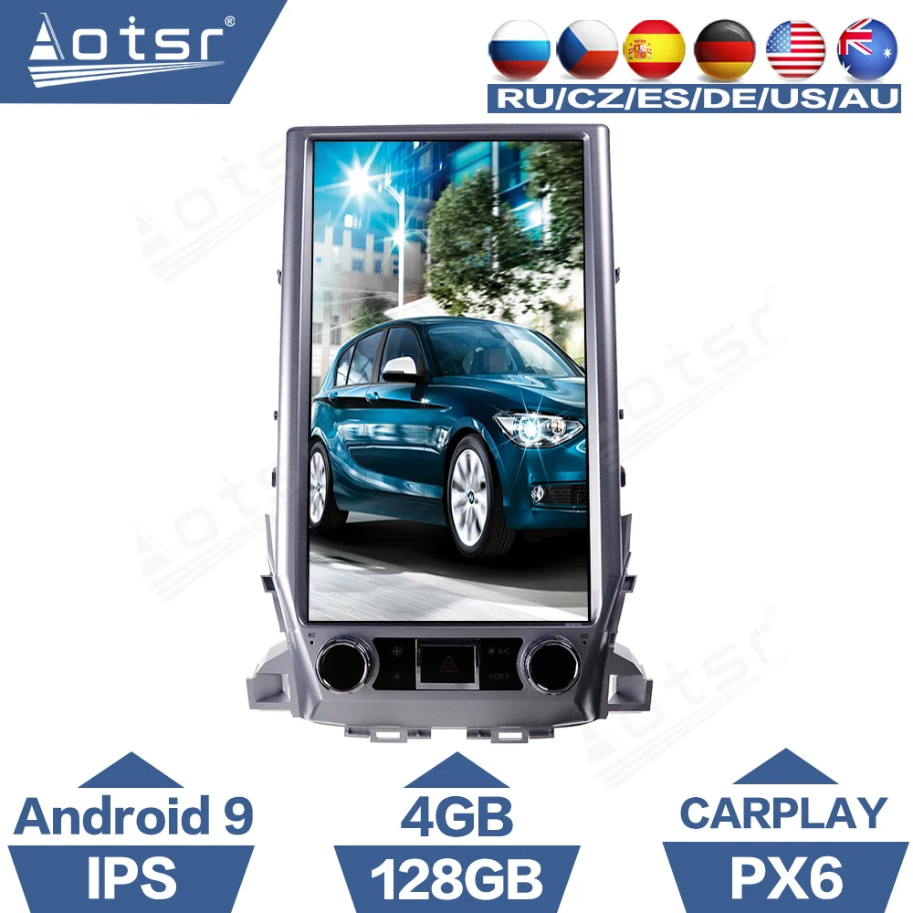 Экран Tesla Android для TOYOTA LAND CRUISER 200 автомобильное радио 128G LC200 2016-2019 GPS-навигация PX6