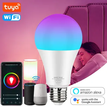 Tuya Smart Light Bulb WiFi LED Bulb 12w 15w E27 LED Lamp RGB+White+Warm White Work with Alexa Google Home Dimmable Timer APP
Tuya Smart Light Bulb WiFi LED Bulb 12w 15w E27 LED Lamp RGB+White+Warm White Work with Alexa Google Home Dimmable Timer APP