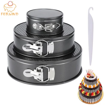 4/7/9 Inch Round Cake Springform Pan With Removable Bottom Leakproof Non Stick Springform Cheesecake Tin/Pans For Baking 722
4/7/9 Inch Round Cake Springform Pan With Removable Bottom Leakproof Non Stick Springform Cheesecake Tin/Pans For Baking 722