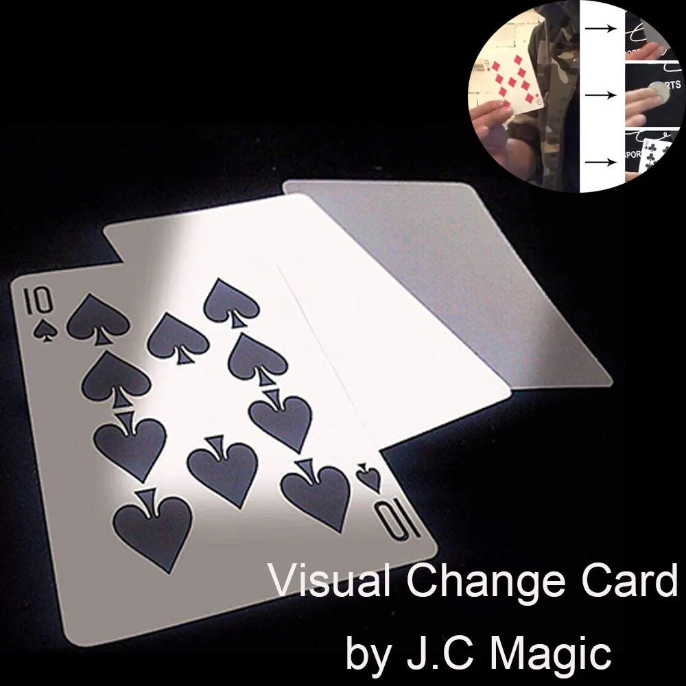 Visual Change Card by J.C Magic Stage Close Up Magia Playing Card Changes Poker Magie Mentalism Illusion Gimmick Props Magicians
Visual Change Card by J.C Magic Stage Close Up Magia Playing Card Changes Poker Magie Mentalism Illusion Gimmick Props Magicians