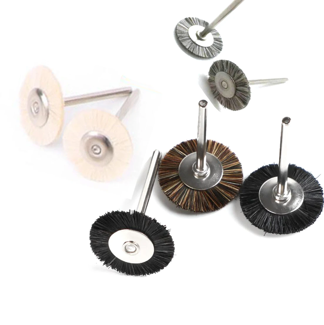 

144pcs 19mm 22mm 25mm Abrasive Brushes 2.35mm Shank Jewelry Polishing Wheel for Dremel Power Tool Accessories