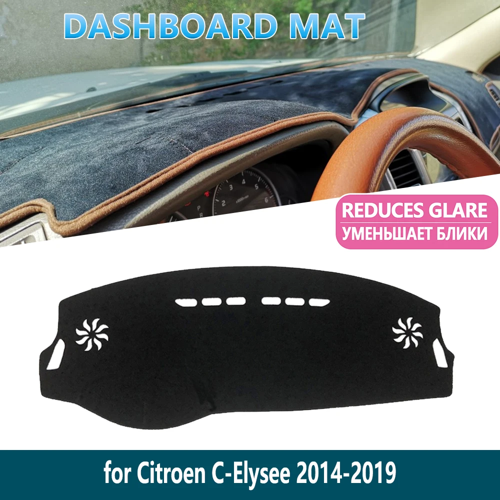 Коврик для приборной панели Citroen C Elysee 2014 2015 2016 2017 2018 2019|Наклейки на автомобиль| |