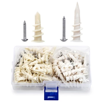 100Pcs Plastic Expansion Tube Self-Drilling Drywall Anchors Screw Plasterboard Nylon Anchors Home Curtain Drywall Tool 
100Pcs Plastic Expansion Tube Self-Drilling Drywall Anchors Screw Plasterboard Nylon Anchors Home Curtain Drywall Tool