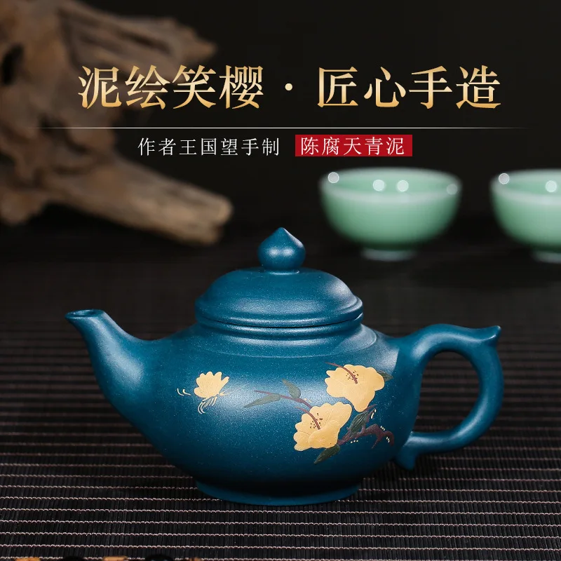 Hundred Believe Dark-red Enameled Pottery Teapot Yixing Gift Raw Ore Azure Clay Painted Cherry Pot Tea Set
Hundred Believe Dark-red Enameled Pottery Teapot Yixing Gift Raw Ore Azure Clay Painted Cherry Pot Tea Set