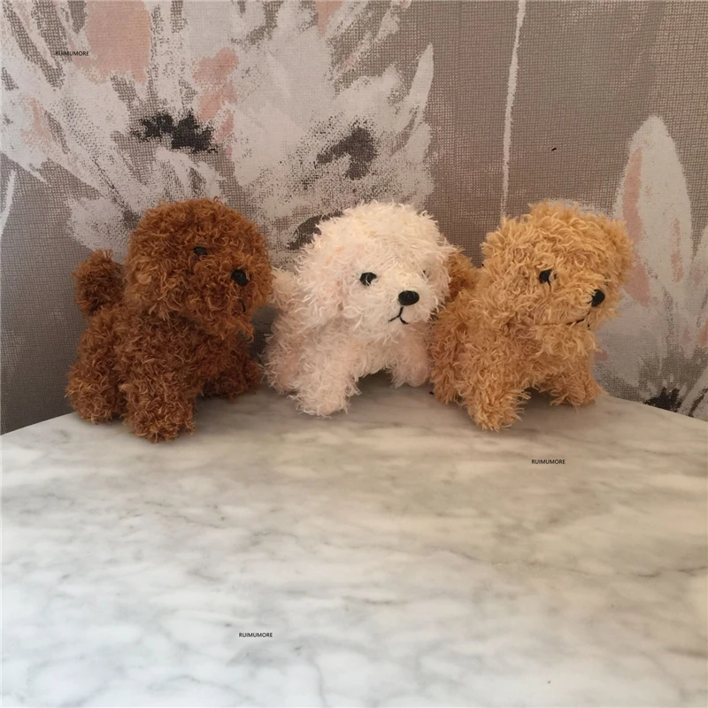 Фото Пушистая милая плюшевая игрушка для маленькой собаки подарок-10 см брелок цепочка