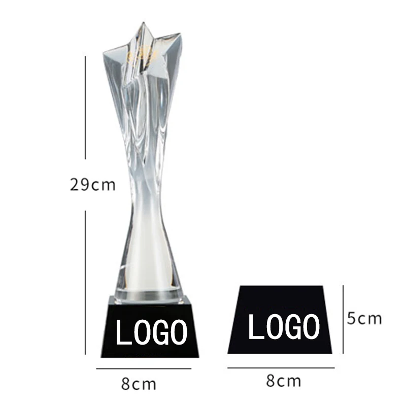 Custom Crystal Trophy Event Competition Annual Staff Awards Trophy Set Five Stars Twisted Trophy Award Gift Organic Material
Custom Crystal Trophy Event Competition Annual Staff Awards Trophy Set Five Stars Twisted Trophy Award Gift Organic Material