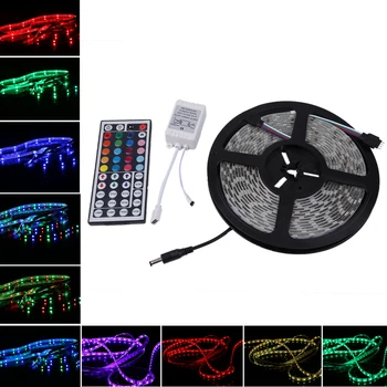 Waterproof IP65 Christmas 5050 RGB LED Strip Light DC12V 5M Flexible Bar Light & 44 Key IR Remote Controller
Waterproof IP65 Christmas 5050 RGB LED Strip Light DC12V 5M Flexible Bar Light & 44 Key IR Remote Controller