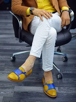 Handmade Pu Leather Mens Shoes Business Fashion Men Casual Retro Monk Strap Shoes Walking Footwear Zapatos De Hombre 4M738
Handmade Pu Leather Mens Shoes Business Fashion Men Casual Retro Monk Strap Shoes Walking Footwear Zapatos De Hombre 4M738