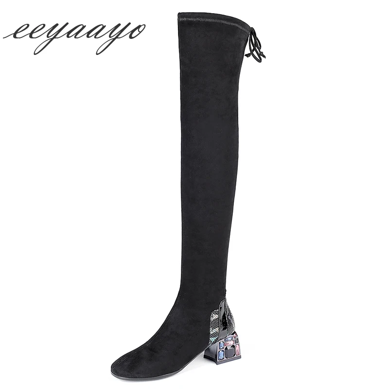 2019 New Kid Suede Winter Women Over-The-Knee Boots Crystal High Heel Round Toe Fashion Women Shoes Black Thigh High Boots
2019 New Kid Suede Winter Women Over-The-Knee Boots Crystal High Heel Round Toe Fashion Women Shoes Black Thigh High Boots