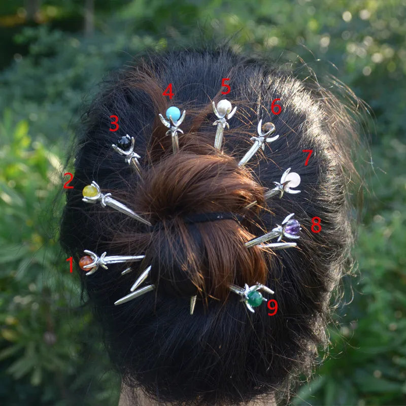 Vintage 9 Styles Natural Stone Hair Sticks Natural Bead Hairpin Pearl Lava Obsidian Barrettes Hair Clips Women Hair Accessories
Vintage 9 Styles Natural Stone Hair Sticks Natural Bead Hairpin Pearl Lava Obsidian Barrettes Hair Clips Women Hair Accessories