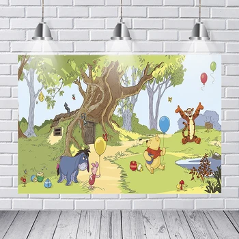 Jungle Animal World Birthday Backdrops for Kids Photography Bear Winnie with His Animal Friends Background for Party
Jungle Animal World Birthday Backdrops for Kids Photography Bear Winnie with His Animal Friends Background for Party