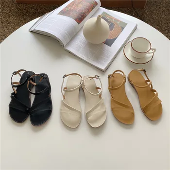 Korean-style Versatile Summer Students WOMEN'S Sandals 2020 New Style Straight-line Buckle Open Toe Flat Outer Wear Casual Anti-
Korean-style Versatile Summer Students WOMEN'S Sandals 2020 New Style Straight-line Buckle Open Toe Flat Outer Wear Casual Anti-