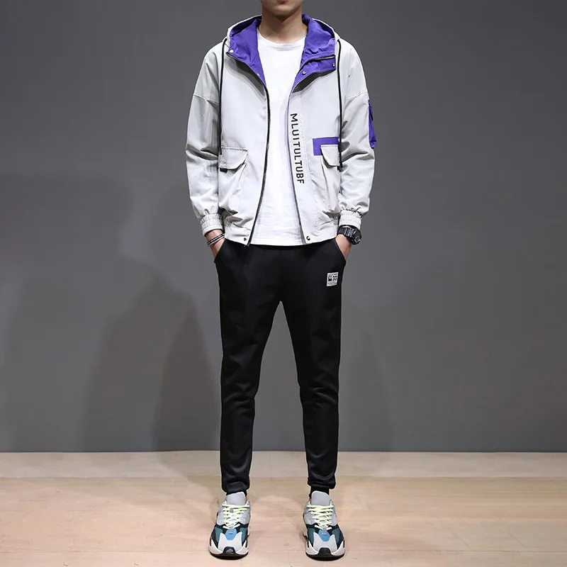 New Style MEN'S Jacket T-shirt Trousers Three-piece Set-Autumn Versatile Men's Trend Leisure Sports Suit
New Style MEN'S Jacket T-shirt Trousers Three-piece Set-Autumn Versatile Men's Trend Leisure Sports Suit