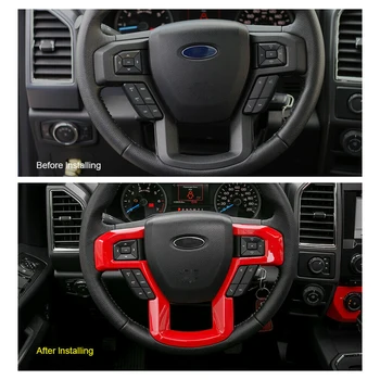Red Car Steering Wheel Cover Frame Molding Trim For Ford F150 2015-2019 High-Quality ABS Plastic Interior Accessories
Red Car Steering Wheel Cover Frame Molding Trim For Ford F150 2015-2019 High-Quality ABS Plastic Interior Accessories