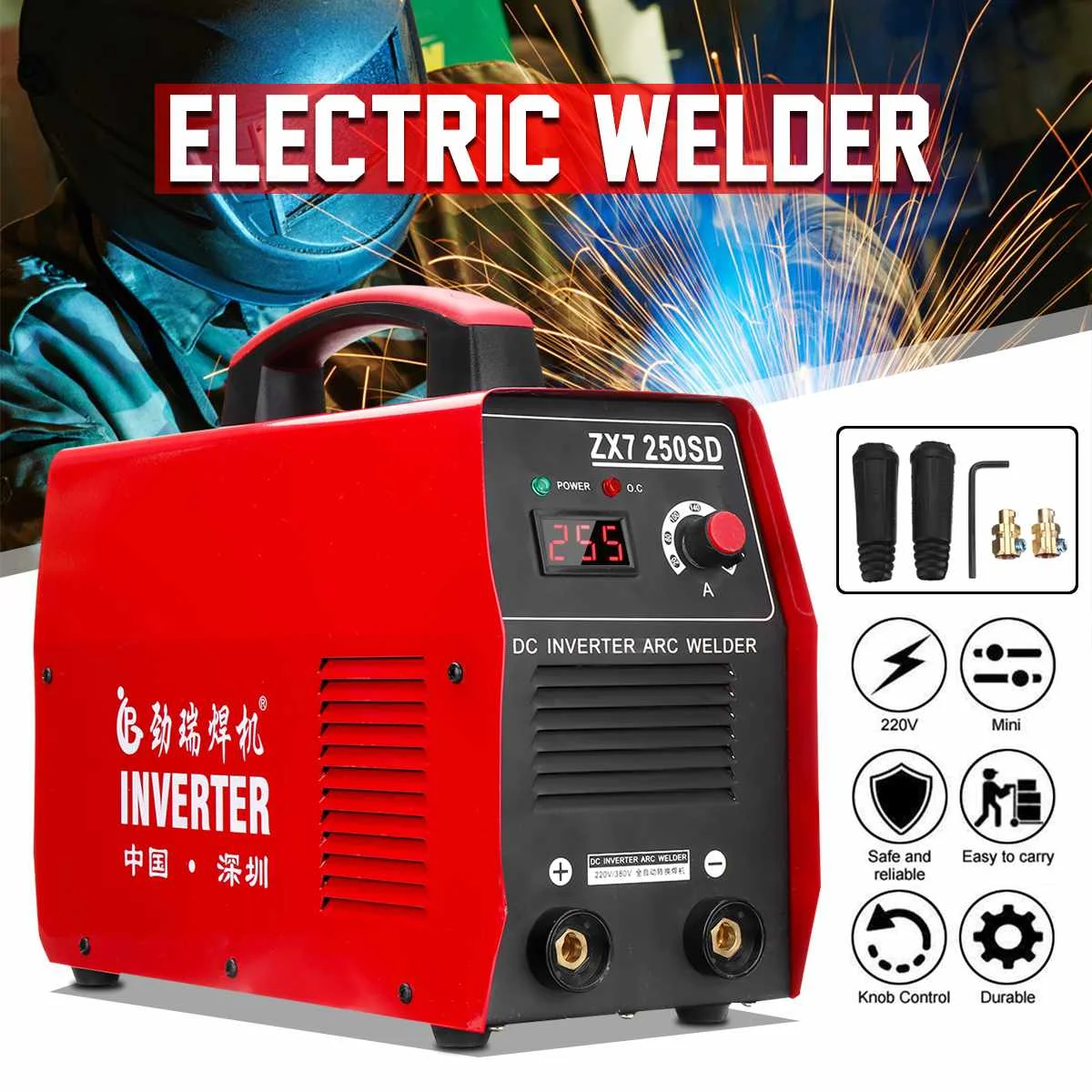 ZX7-250SD 220V/380V 20-250A Portable Electric Welding Machine IGBT MMA/ARC Welding Soldering Tools Arc Welders
ZX7-250SD 220V/380V 20-250A Portable Electric Welding Machine IGBT MMA/ARC Welding Soldering Tools Arc Welders