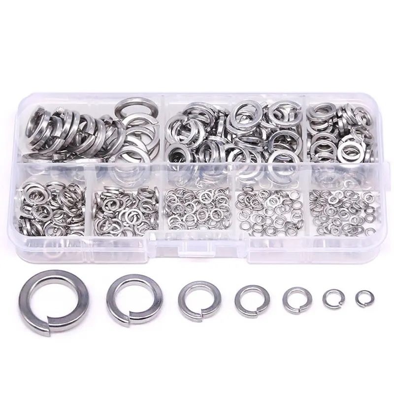 Spring Lock Washer,304 Stainless Steel Spring Lock Washer Assortment Set (410-Pcs,8-Size) 
Spring Lock Washer,304 Stainless Steel Spring Lock Washer Assortment Set (410-Pcs,8-Size)
