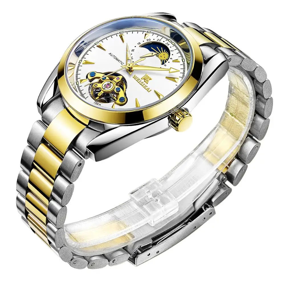 WEISIKAI Men's Mechanical Watch Stainless Steel Strap Tourbillon Design Wristwatch Top Brand Luxury Male Watch Relogio Masculino
WEISIKAI Men's Mechanical Watch Stainless Steel Strap Tourbillon Design Wristwatch Top Brand Luxury Male Watch Relogio Masculino