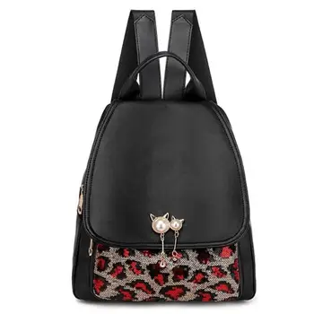Fashion Women Backpack Leopard Sequin Mini Soft Leather Multi-Function Small BackpackS Female Ladies Shoulder Bag Girl Purse
Fashion Women Backpack Leopard Sequin Mini Soft Leather Multi-Function Small BackpackS Female Ladies Shoulder Bag Girl Purse
