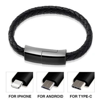 Sports Bracelet USB C Micro USB 8 Pin Charger Cable Phone Data Quick Charge Cable For iPhone X 7 8 plus samsung S8 Wire Portable
Sports Bracelet USB C Micro USB 8 Pin Charger Cable Phone Data Quick Charge Cable For iPhone X 7 8 plus samsung S8 Wire Portable