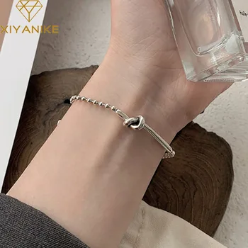 XIYANIKE 925 Sterling Silver Trendy Bracelet for Women Creative Simple Geometric Knot Bead Chain Birthday Party Jewelry Gifts
XIYANIKE 925 Sterling Silver Trendy Bracelet for Women Creative Simple Geometric Knot Bead Chain Birthday Party Jewelry Gifts