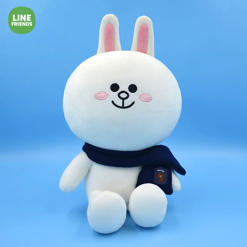 Changyi Official Authorized line friends Brown Cony Rabbit Wool Scarf Doll Creative Doll Send Friends
