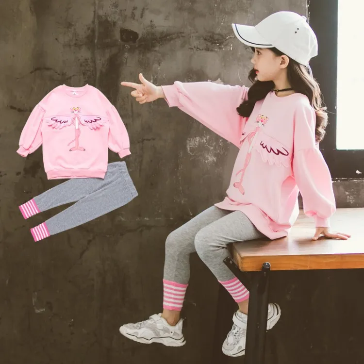 Girls 2020 Spring New Style Korean-style Pink Panther Spring Sports Set Comfortable Casual Versatile Trendy Two-Piece Set
Girls 2020 Spring New Style Korean-style Pink Panther Spring Sports Set Comfortable Casual Versatile Trendy Two-Piece Set