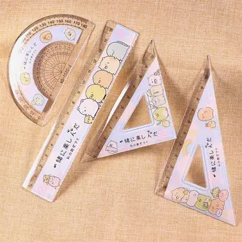 4pcs/set Kawaii Cartoon Straight Triangle Ruler Protractor Drafting Drawing School Office Supplies Student Stationery
4pcs/set Kawaii Cartoon Straight Triangle Ruler Protractor Drafting Drawing School Office Supplies Student Stationery