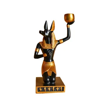 Egyptian Style Decor Dog God Anubis Figurines Desktop Creative Candle Holder Wedding Home Ornament Craft Decoration Candlestick
Egyptian Style Decor Dog God Anubis Figurines Desktop Creative Candle Holder Wedding Home Ornament Craft Decoration Candlestick