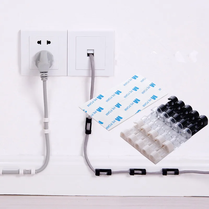 20pcs/lot Wire Fixing Clamp Clip Desktop Wire Clear Up Clips Holder Clamps Cable Clip Device Cord Clips Holder Organiser
20pcs/lot Wire Fixing Clamp Clip Desktop Wire Clear Up Clips Holder Clamps Cable Clip Device Cord Clips Holder Organiser