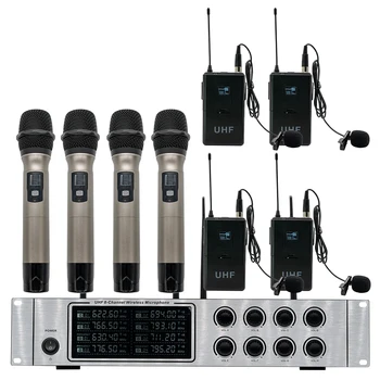 Professional wireless microphone system 4 handheld microphone 4 lavalier microphone speech performance wireless microphone
Professional wireless microphone system 4 handheld microphone 4 lavalier microphone speech performance wireless microphone
