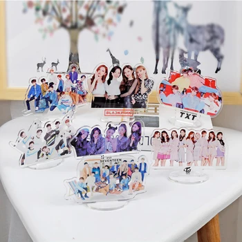 

Kpop BLACKPINK GOT7 ITZY SEVENTEEN TWICE TXT STRAY KIDS Acrylic K-pop Group Humanoid Standing Cards Desktop Decoration Fans Gift