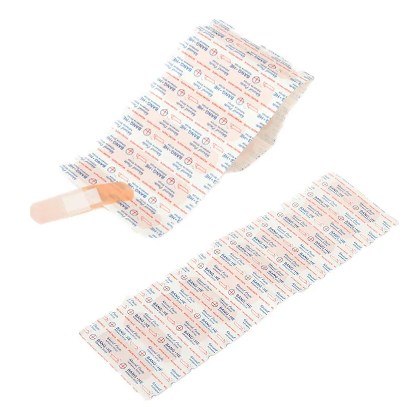 

100Pcs/Pack Waterproof Band-Aids Bandages First Aid Medical Anti-Bacteria Wound Plaster Multi Size Home Travel Emergency Kits