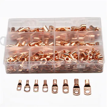 240 PCS Copper Lug Ring Wire Connectors Bare Cable Electric Crimp Terminal SC6-25 
240 PCS Copper Lug Ring Wire Connectors Bare Cable Electric Crimp Terminal SC6-25
