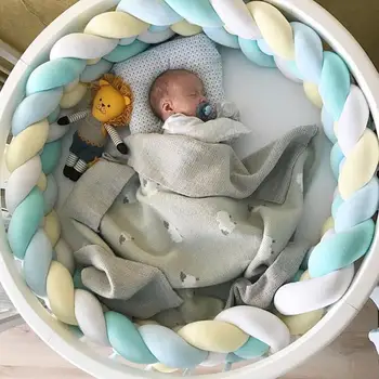 1m/1.5m Length Newborn Bed Bumper Pure Weaving Plush Knot Crib Bumper Baby Kids Bed Baby Cot Protector Baby Room Decor
1m/1.5m Length Newborn Bed Bumper Pure Weaving Plush Knot Crib Bumper Baby Kids Bed Baby Cot Protector Baby Room Decor