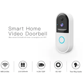 Doorbell Intelligent Video Doorbell Wifi Remote Video Surveillance Two-Way Intercom Night Vision Long Standby Wifi720P B50
Doorbell Intelligent Video Doorbell Wifi Remote Video Surveillance Two-Way Intercom Night Vision Long Standby Wifi720P B50