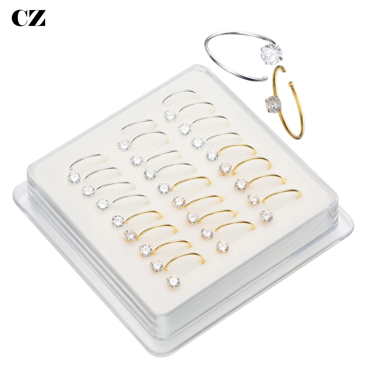 925 Sterling Silver Nose Hoop Ring Round Clear Zircon 2.0/2.5/3.0mm Nose Piercing Jewelry Aro Nariz Percing Nez
925 Sterling Silver Nose Hoop Ring Round Clear Zircon 2.0/2.5/3.0mm Nose Piercing Jewelry Aro Nariz Percing Nez