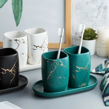 Simple Ceramic Marbling Mouth Cup Couple's Set Toothbrush Cup Wash Cup Tooth Cylinder Pair tazas de ceramica creativas
Simple Ceramic Marbling Mouth Cup Couple's Set Toothbrush Cup Wash Cup Tooth Cylinder Pair tazas de ceramica creativas